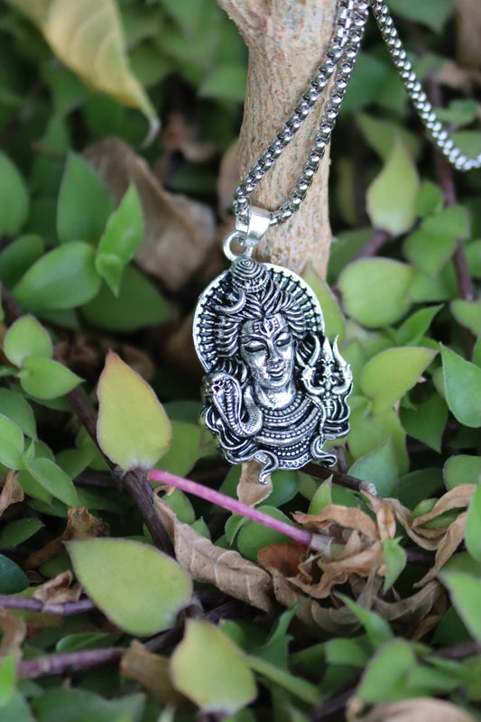 Shiv with Snake & Trishul Pendant