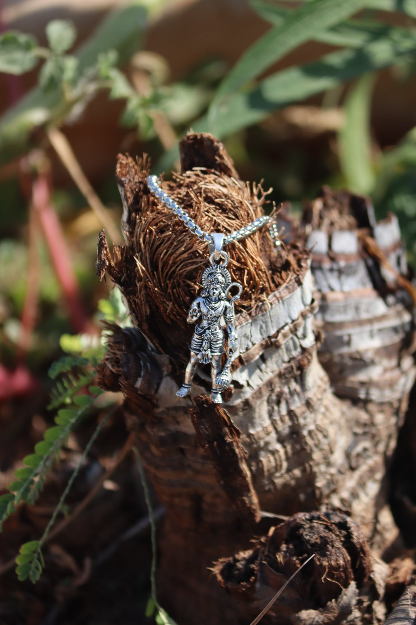 Standing Hanuman ji Silver Pendant