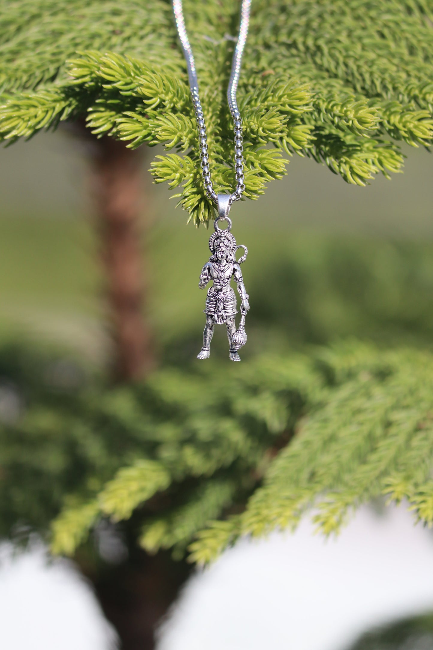 Standing Hanuman ji Silver Pendant
