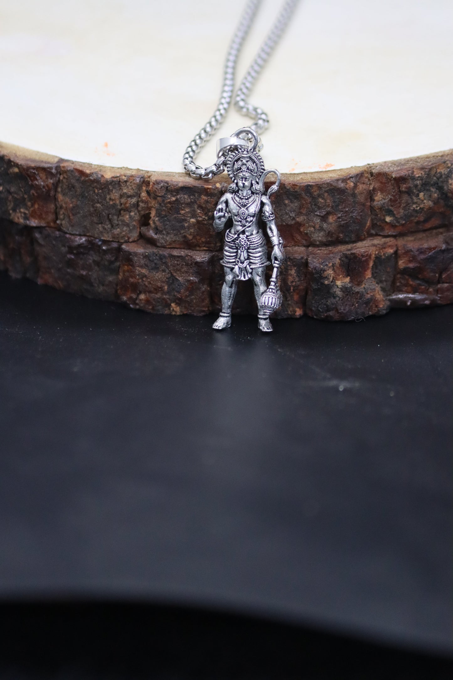 Standing Hanuman ji Silver Pendant