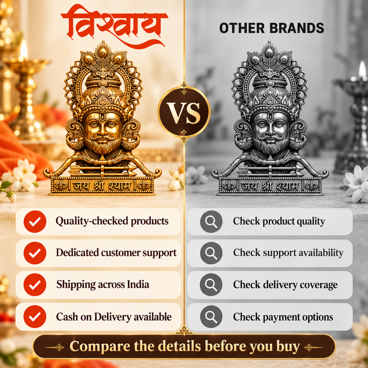 Jai Shree Shyam Idol for Home, Car & Office