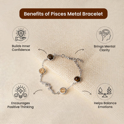 Pisces Zodiac Constellation Bracelet for Women with Free Selenite Plate — Inspired by the Pisces Constellation, Crafted for Pisces Energy