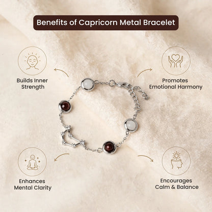 Capricorn Zodiac Constellation Bracelet for Women with Free Selenite Plate — Inspired by the Capricorn Constellation, Crafted for Capricorn Energy