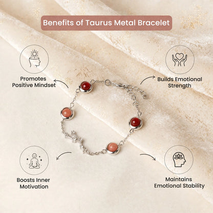 Taurus Zodiac Constellation Bracelet for Women with Free Selenite Plate — Inspired by the Taurus Constellation, Crafted for Taurus Energy