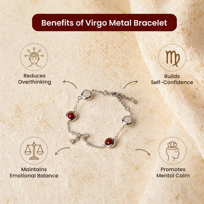 Virgo Zodiac Constellation Bracelet for Women with Free Selenite Plate — Inspired by the Virgo Constellation, Crafted for Virgo Energy