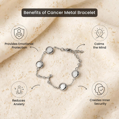 Cancer Zodiac Constellation Bracelet for Women with Free Selenite Plate — Inspired by the Cancer Constellation, Crafted for Cancer Energy