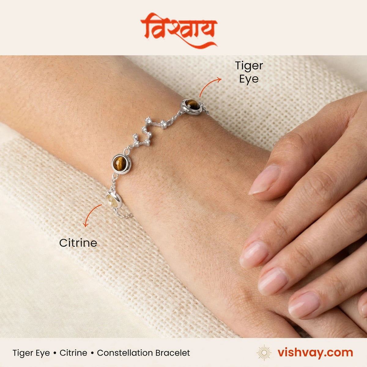 Leo Zodiac Constellation Bracelet for Women with Free Selenite Plate — Inspired by the Leo Constellation, Crafted for Leo Energy