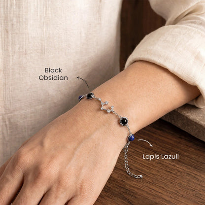 Sagittarius Zodiac Constellation Bracelet for Women with Free Selenite Plate — Inspired by the Sagittarius Constellation, Crafted for Sagittarius Energy