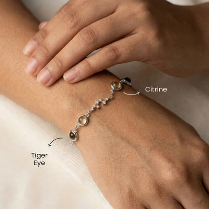 Pisces Zodiac Constellation Bracelet for Women with Free Selenite Plate — Inspired by the Pisces Constellation, Crafted for Pisces Energy