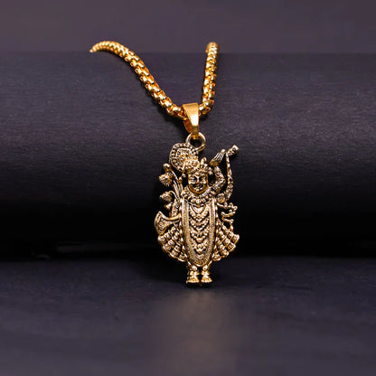 Gold Plated Shreenathji Pendant