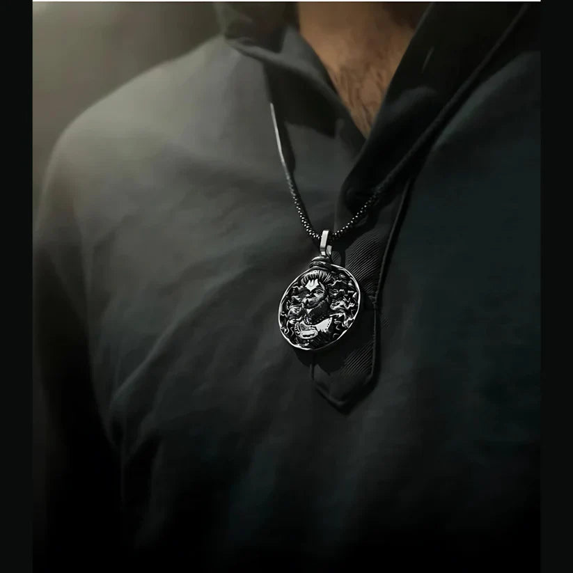 Hanuman Ji Pendant Oxodaised Silver Chain