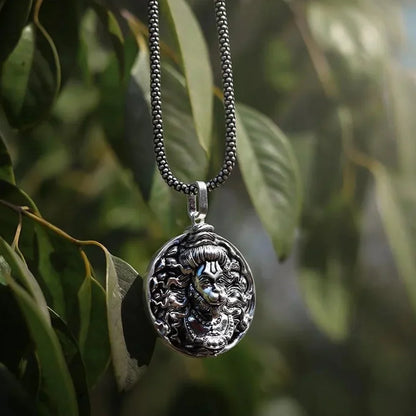 Hanuman Ji Pendant Oxodaised Silver Chain