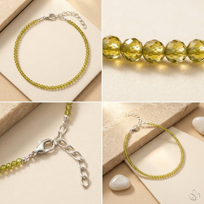 Natural Citrine Anklet | Stone of Abundance &amp; Positivity