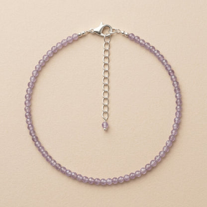 Natural Amethyst Beads Anklet | Calm, Peace &amp; Positive Energy