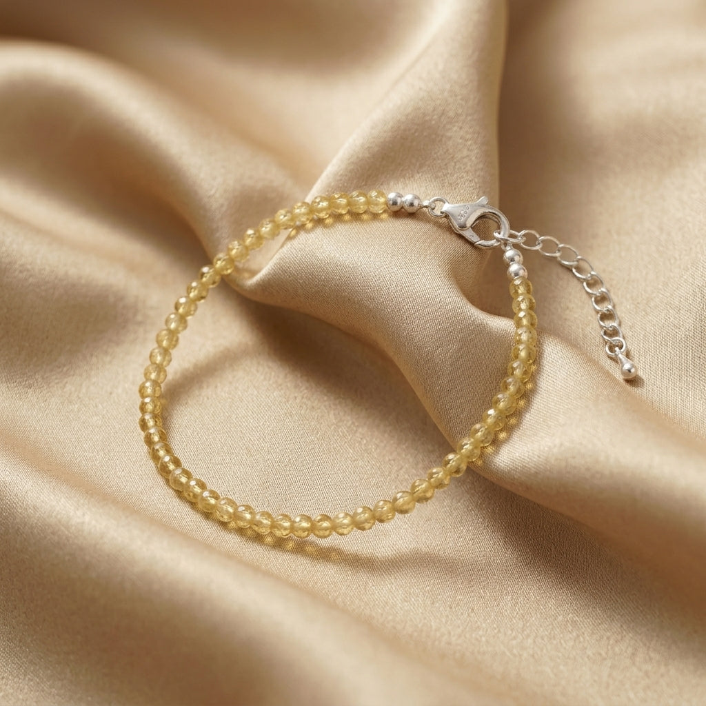 Natural Citrine Anklet | Stone of Abundance &amp; Positivity