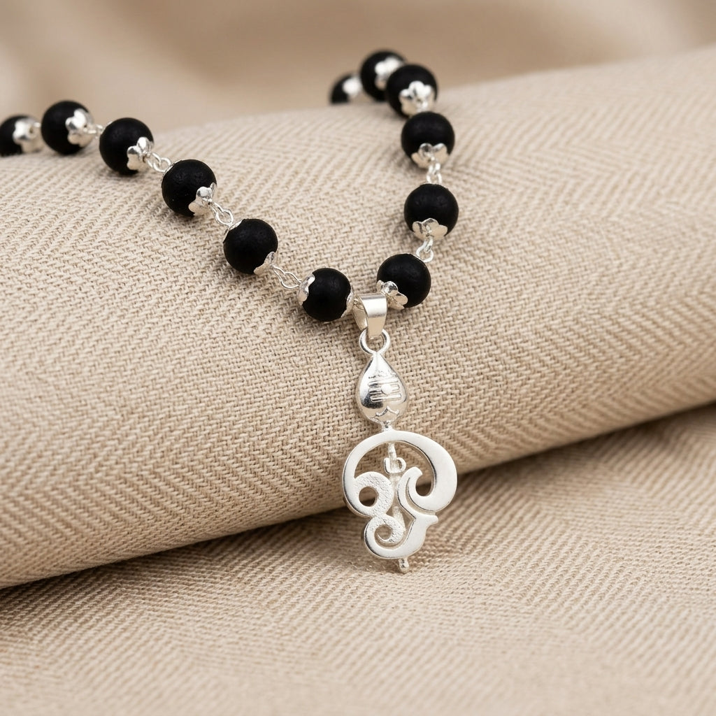Karungali Mala with Vel Pendant for Blessings & Protection
