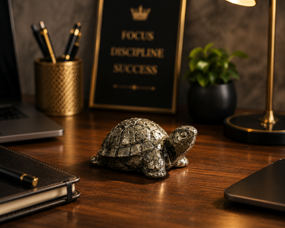 Natural Pyrite Vastu Tortoise (Kachhua) | Wealth, Stability &amp; Positive Energy